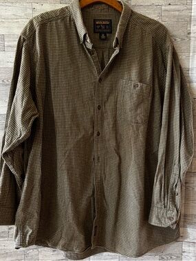 Woolrich Shirt Mens 3XL Green Hunting Plaid Long Sleeve Flannel Cabin Vintage